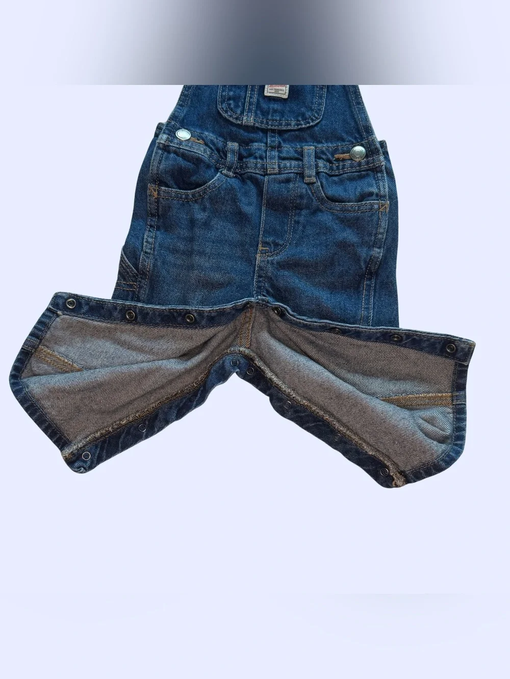 Old Navy Dark Blue Denim Overalls for Babies